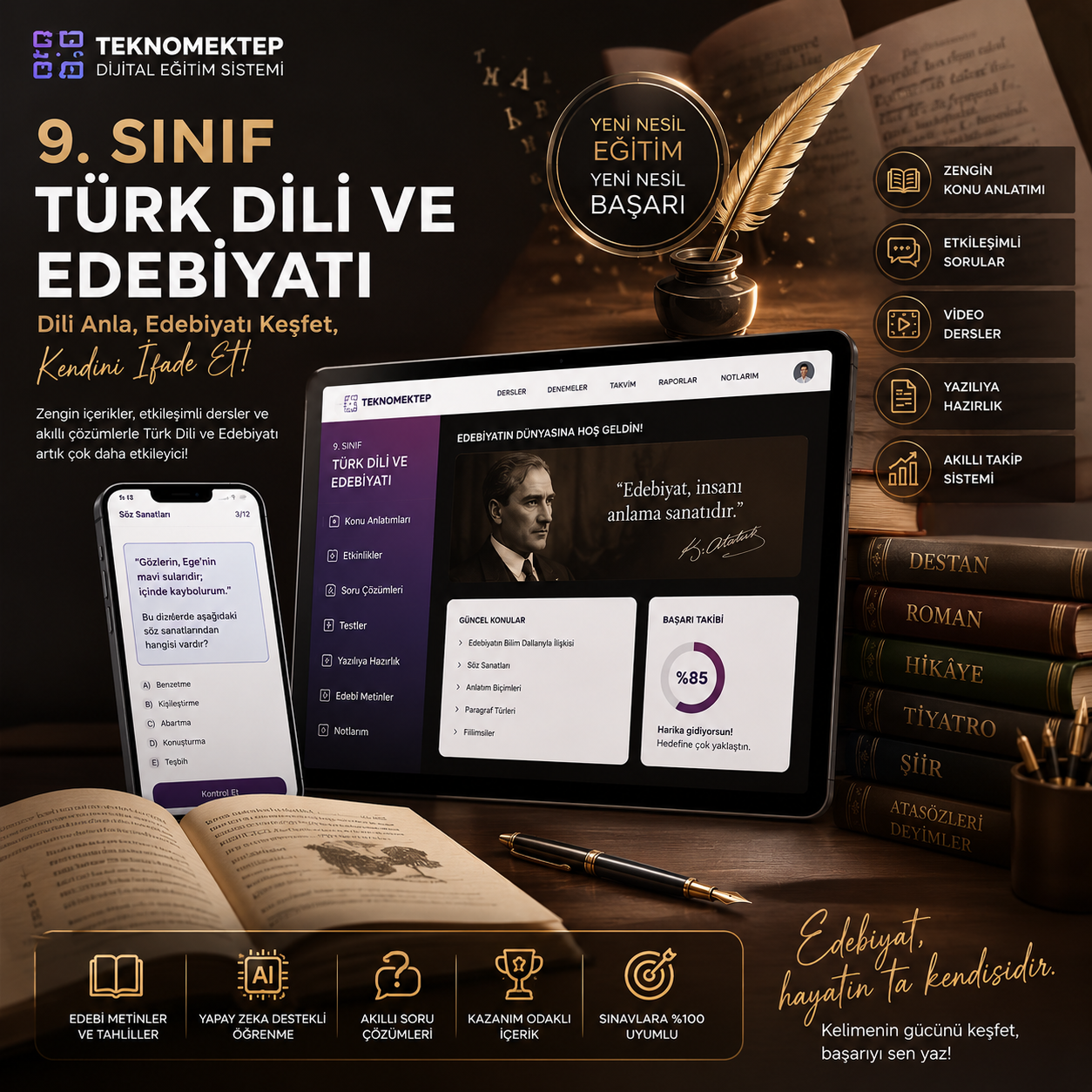9.Sınıf Türk Dili ve Edebiyatı Eğitim Seti